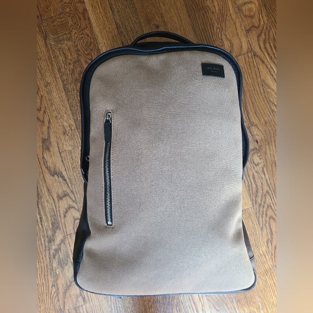 Jack Spade Leather and Canvas Backpack